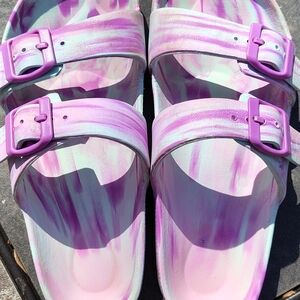 Cat & Jack Purple Pink Teal 🩵🩷 💙Tie-Dye Kids Sandals